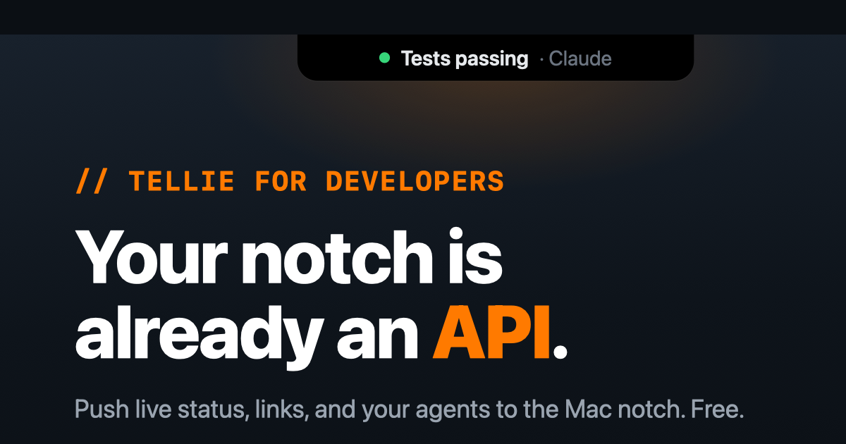 My coding agent runs for ten minutes and I have no idea what it's doing. So I gave my Mac's notch an logo